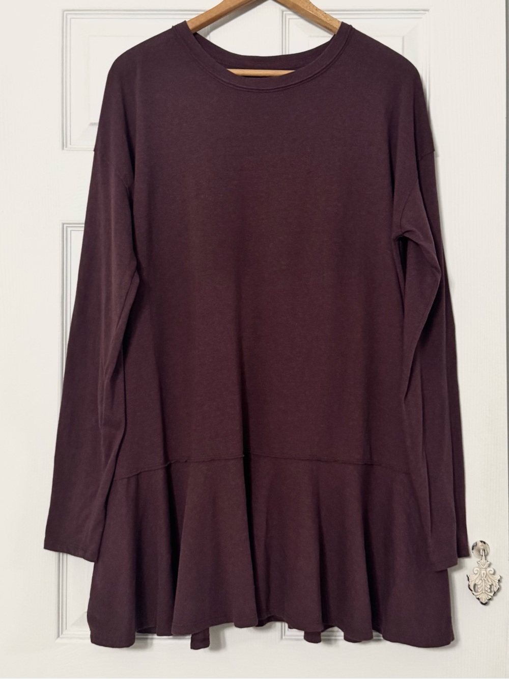 Free People We The Free Paris Tunic / Dress Vineyard Grape Burgundy - Picture 4 of 13